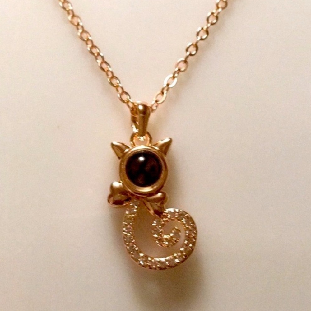 SS925 Rose Gold Global I Love You In 100 Different languages Necklace